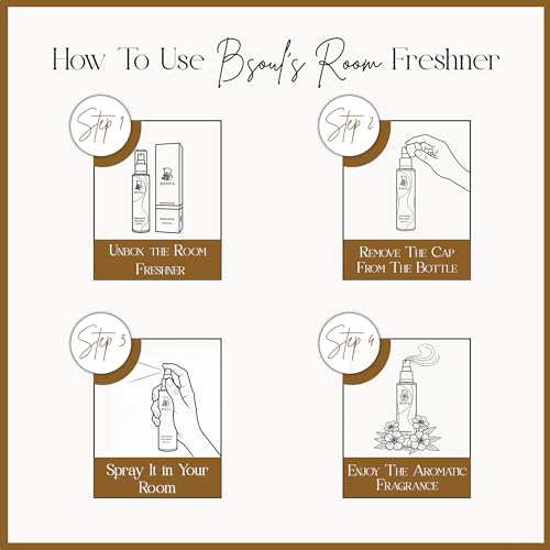 Image of BSOUL Air Freshener Spray 100 ML Pack of 2 Oud Amber | Calming Floral Room & Nature Inspired Fragrance for Car Non-Toxic & Long-Lasting Room Freshener