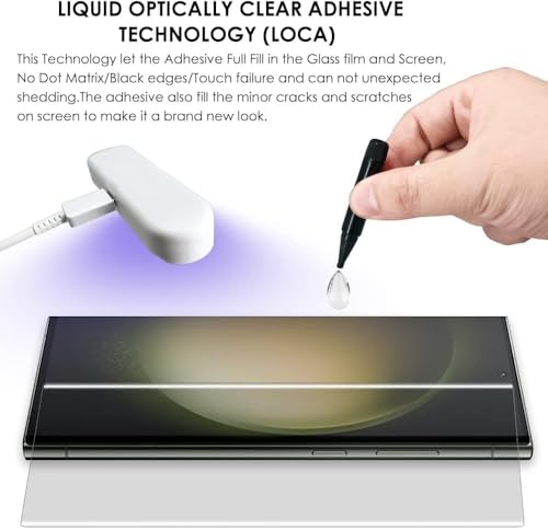 Image of SHILD Privacy Tempered Glass Screen Protector Compatible with ---- (6.82 Inch) | Curved UV Anti-Spy Screen Guard | 9H Hardness | HD Clear | Fingerprint Sensor Support | Full Coverage | Easy Installation | Pack of 1 (Samsung Galaxy S23 Ultra)