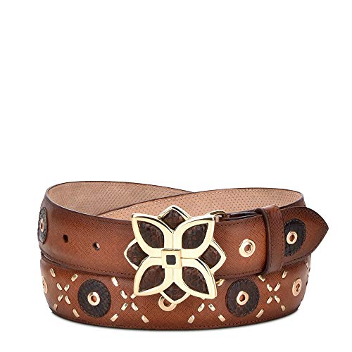 Cuadra Women's Casual Belt in Genuine Leather Brown