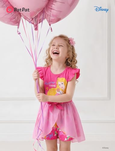 Image of Disney Princess Frozen Elsa Minnie Mouse Stitch Toddler Girl Romper With Skirt Overlay Summer Jumpsuit with Bow 2-6 Years