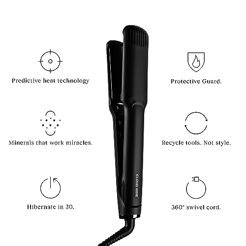 CLOUD NINE The Wide Iron Hair Straightener Gift Set | Ceramic Floating Plates Cushion Spring Flex Technology | Variable Temperature Control 100°C - 200°C | Professional Design for Range of Hair Types… - Image 4
