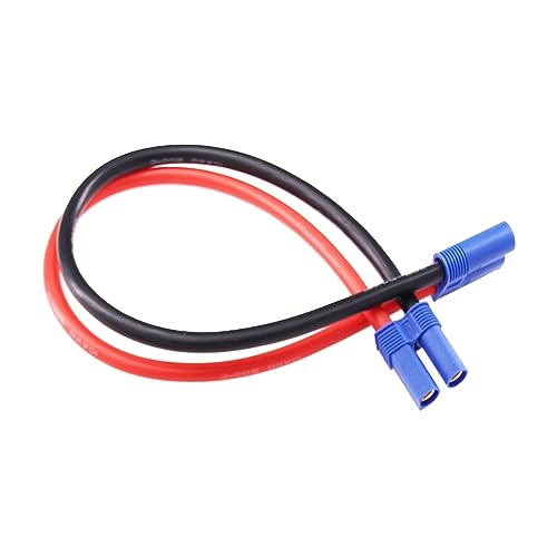 Cable de extensión RC de 30 cm y cable adaptador EC5 macho a hembra de alta sección
