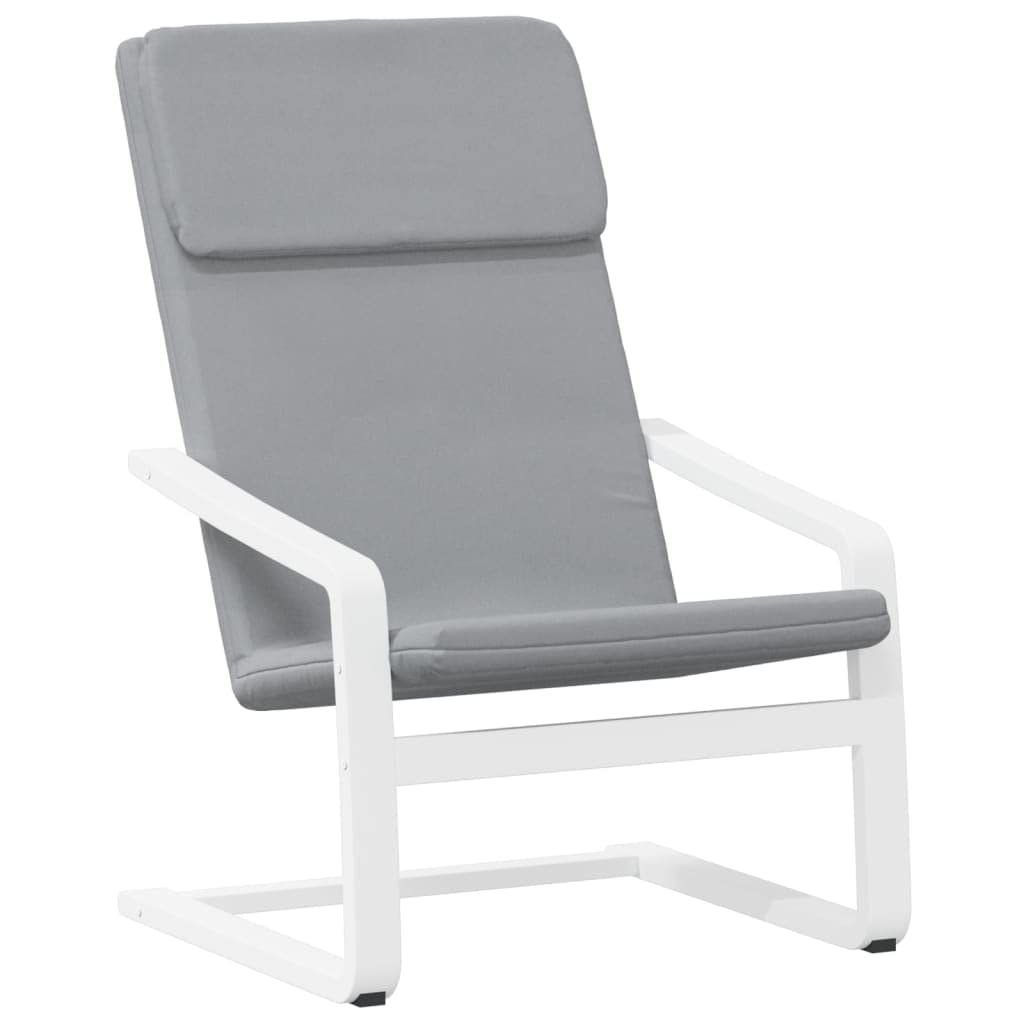 Sedia Relax Grigio Chiaro in Tessuto,Sedia Relax,Sedia Relax da Giardino,Sedia Relax da Salotto,Sedia Relax da Esterno-351054