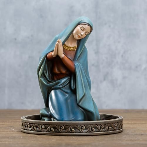 Estatua religiosa de la Virgen María de 6.2 pulgadas miniatura 3