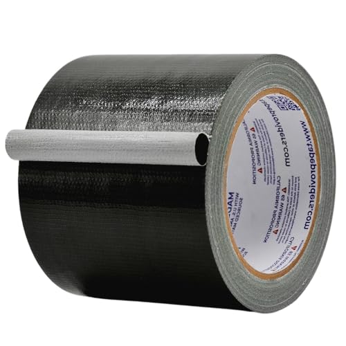 Image of MAT Duct Tape Black Industrial Grade, 4 inch x 60 ft. Waterproof, UV Resistant for Crafts, Home Improvement, Repairs, & Projects