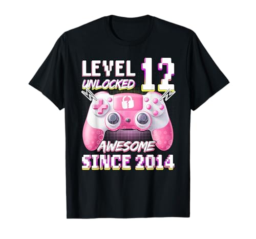 Livello 12 sbloccato fantastico dal 2014 è un 12 ° compleanno per ragazzi, bambini, ragazze o fan dei videogiochi che compie 12 anni. Dispone di un controller per videogiochi e sfondo retrò. Vestito per 12° compleanno, per bambini