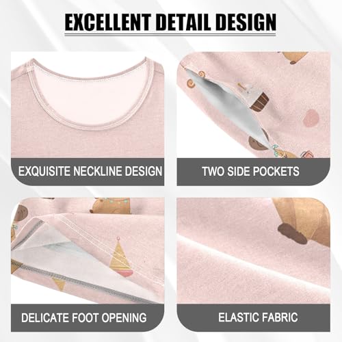 senya Birthday Cute Capybara Fantastic Summer Pajamas Set Short Cotton Sleepwear 2 Piece4