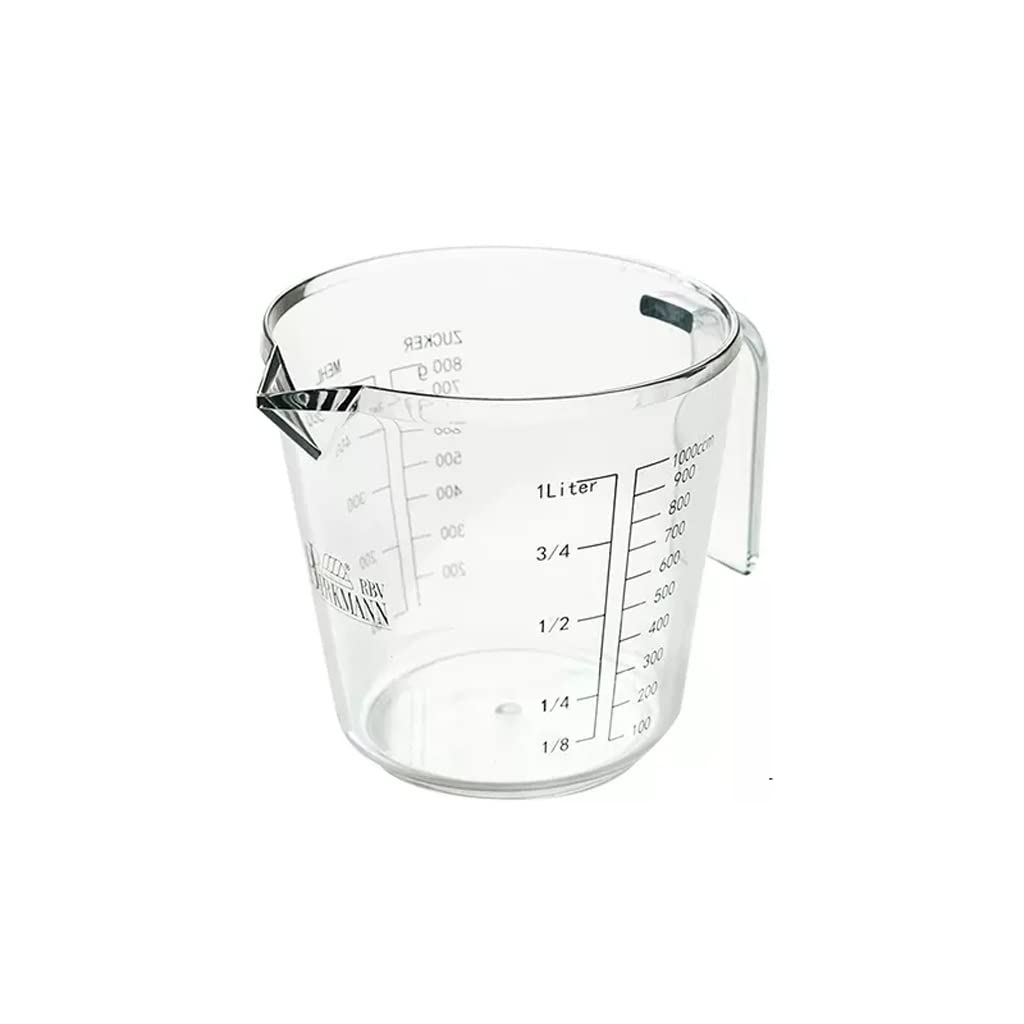 Outils de Cuisson Cuisine Tasses à mesurer en Plastique avec échelle Lait Farine Lait Thé Épaississant Ménage Durable (1000 ML)