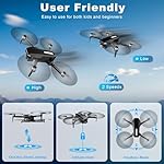 Drone with Camera, 2K HD FPV Drone with Brushless Motor, Altitude Hold, Gesture Selfie, One Key Take Off/Landing, 3D Flips, Waypoint Fly, 2 Batteries, Foldable Mini Drones for Kids and Beginners - Image 5