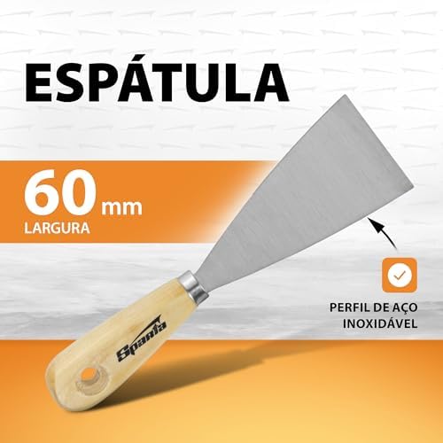 Sparta Espatula/Betumadeira De Aco Inoxidavel Lisa 2.1/4 Pol. - 60