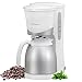 Produktbild Bomann Kaffeeautomat für 8-10 Tassen Filterkaffee | Kaffeemaschine mit Thermokanne | Tropfstopp & Auto-Abschaltung | Filtereinsatz herausnehmbar | Wasserstandsanzeige | 1 Liter | KA 168 CB weiß