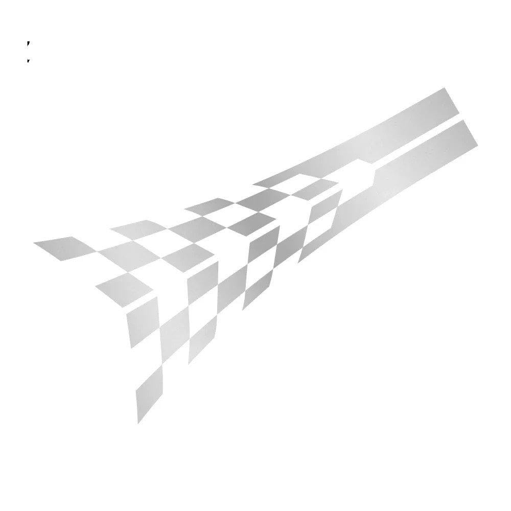 Auto Accessory Car Hood Bonnet Sticker Cover Graphics Racing Sport Decor Decal Auto Tuning Accessories(Matt Silver)