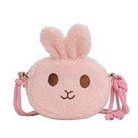 KASESSS Girls Handbag Plush, Kids Handbag Cute, Girls Bag Rabbit, Toddler HandBag Furry, Little Girls Handbags Cross-Body, Girls' Handbags & Shoulder Bags Princess Gift for Children Teens Girl