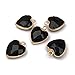 QSLLER 8 PCS Heart Shaped Natural Stone Pendants Healing Chakra Reiki Love Stone Charm Bulk for Jewelry Making