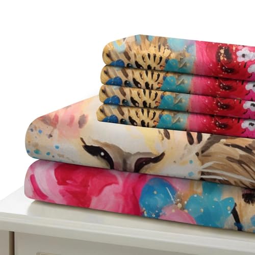 Housse de couette douce léopard Super King avec fermeture éclair pratique - 6
