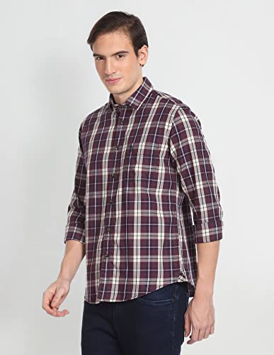 Image of U.S. Polo ASSN. Men's Cotton Regular Fit Tartan Check Twill Casual Shirt