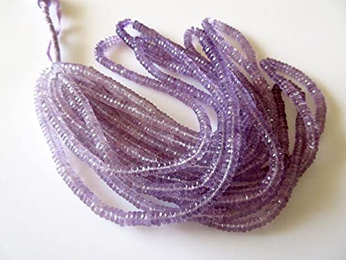 Perles améthyste 5mm rondelle facettée pour créer vos colliers de mariage et bijoux bohèmes