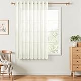 MRTREES Cortina Corta Ventana Crema 200x150 CM, 1 Pieza, Cortinas Dormitorio...