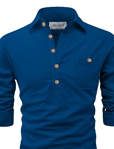 Image of Vida Loca Men Cotton Full Sleeve Casual Spread Collor Slim Fit Short Kurta for Men and Boys (Pack of 2)