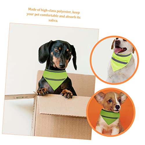 Toddmomy toalha triângulo animal de estimação equipamento de caminhada bandana refletiva para cachor