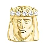 Hot Water Molding Iced Out Single 11x9mm Bling Mold Jesus Grill - Zahnaufsatz Gold