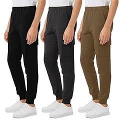 Black, Dark Heather Gray, Khaki