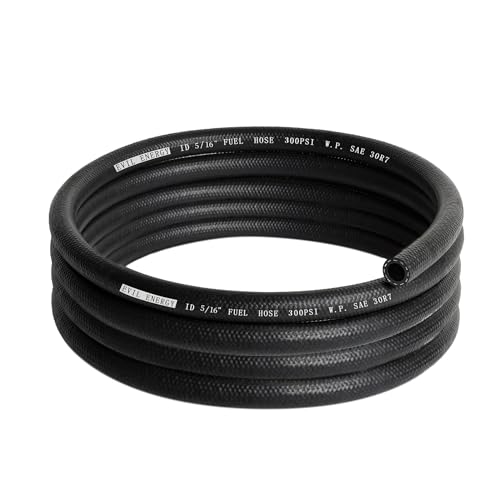 EVIL ENERGY 5/16 Fuel Hose Line Push Lock NBR Rubber SAE 30R7 10FT 300PSI