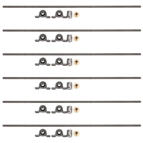 Tige de vis sans fin T8 500mm en acier inoxydable avec roulement rigide CNC
