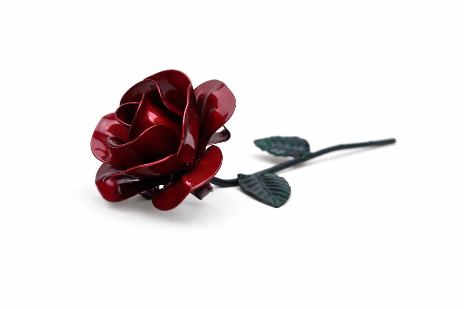 Rose éternelle en fer forgé : un cadeau romantique unique avec carte de dédicace pour elle
