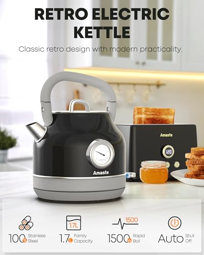 Set cafetera y tetera eléctrica retro Amaste miniatura 3