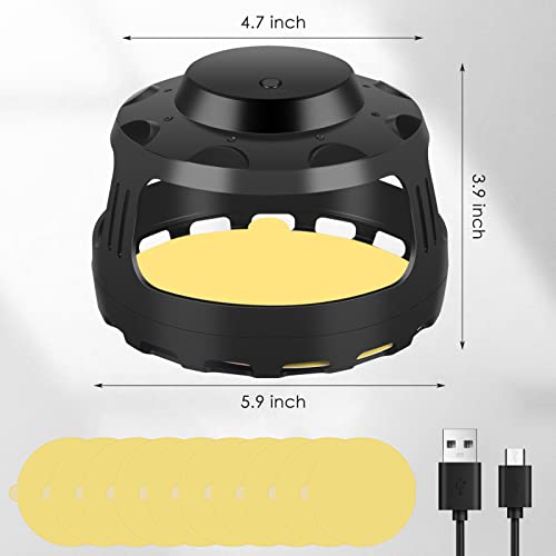 Flea Trap Indoor,Flea Strap Flea Killer Trap Pad Bed Bug Trap With 10 Glue Discs Odorless Non-Toxic Flea Light Bulb For Inside Your Home Like Fleas, Flies, Mosquitoes, Gnats, Moths, Etc. #TOP6