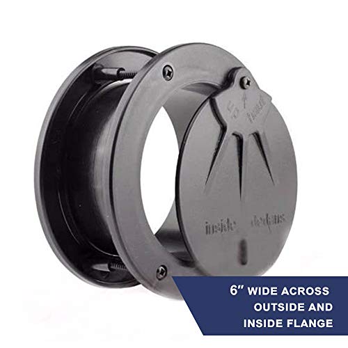 4" Garage Door Exhaust Port - Garage Door Exhaust - Fresh Air Port for Up to 2" Thick Doors Exhaust Port - for Garage Doors, Walls - Fresh Air Vent Self Closing - Air Vents for Door Garage
