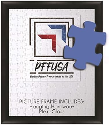 Puzzle Frame | Picture Frame | Poster Frame | Puzzle Frame| 1.25 Inch Black MDF Frame | Plexi Glass and Hanging Hardware Included | (18x24)