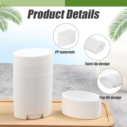 4 Pcs Deodorant Tubes Empty,Deodorant Container,Twist-Up Refillable Plastic Empty Deodorants Containers,for DIY Deodorants, Aromatherapy, Balm, Etc3