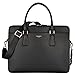 David Jones - Sac à Main Business Porte-Document Cuir PU Rigide Homme - Cartable Travail Sacoche Ordinateur Portable Multi Poche - Mallette Serviette Affaires Professionnel Epaule Bandoulière - Noir