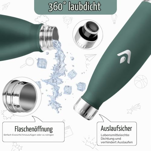 HoneyHolly Trinkflasche Edelstahl 750ML, 18/8 Edelstahl, Wasserflasche, BPA-frei, Trinkflasche Sport, Doppelwandig Vakuumisoliert… – Ansicht 4