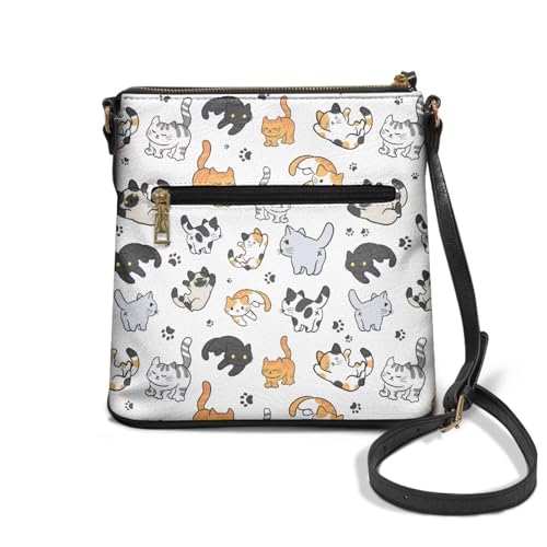 Image of Leather Purses for Women, Leather Hobo Bags for Women Travel Sling Purse Triple Zippered Pockets Shoulder Bag
