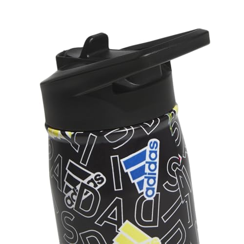 Image of adidas Straw Lid Metal Water Bottle 600 mL | Double-Wall Insulated, Leak-Resistant Lid, Stays Cold 24 Hours, Easy-Use Straw Top, Swap-Friendly Lid, Workouts & Daily Use