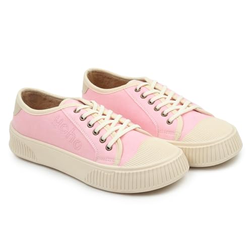 Image of YOHO Canvas CZ Sneakers for Women | Lightweight Casual Shoes | Everyday Comfort, Breathable Fit, Durable Grip Sole, Versatile Slip-On or Lace-Up Style, Trendy