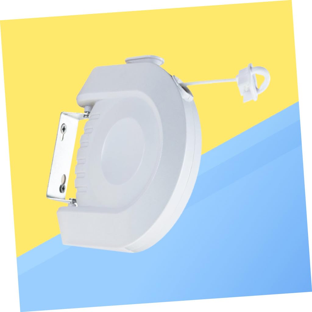 Einziehbare Wäscheleine 15m, Tragbar, Teleskopierbar, Weiß, 1 Stück | Wäscheleine Wand Ausziehbar, Automatische Rückführung, ABS/PVC, ohne Bohren, für Drinnen zum Trocknen von Kleidung