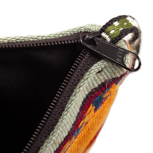 NOVICA Artisan Handmade 100% Alpaca Shoulder Bag Sunrise Striped Wool Handbags Multicolor Slings Patterned Peru Inca ' Inca Sunrise'3