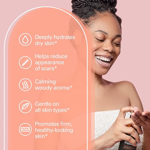 Image of Frankincense Essential Massage Oil for Scars, Stretch Marks & Fine Lines, Firming, Hydrating, Smoothing & Calming Formula with Collagen, Stem Cells, Lavender & Grapefruit, 8 fl oz, by M3