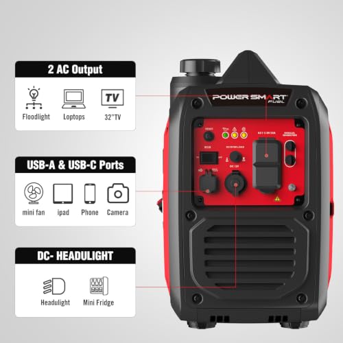 Image of PowerSmart 2500 Watt Portable Inverter Generator for Camping