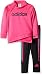 adidas Toddler Girls' Long Sleeve Top and Pant Set, Medium Pink, 3T
