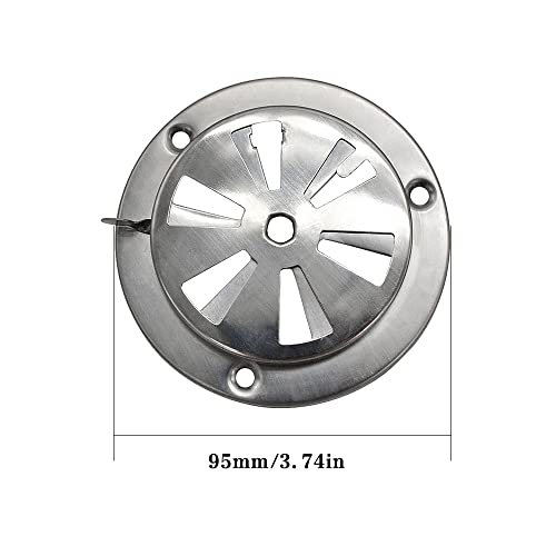 Stainless Steel Round Air Vent Grille Cover Circular Ventilation Cover Stainless Steel Dryer Air Vent for Dryer Damper Thermostat Oven - Image 4