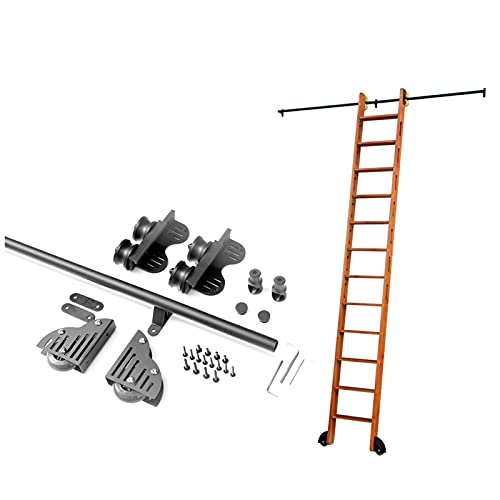 Ensemble complet de rail roulant pour échelle de bibliothèque - 2