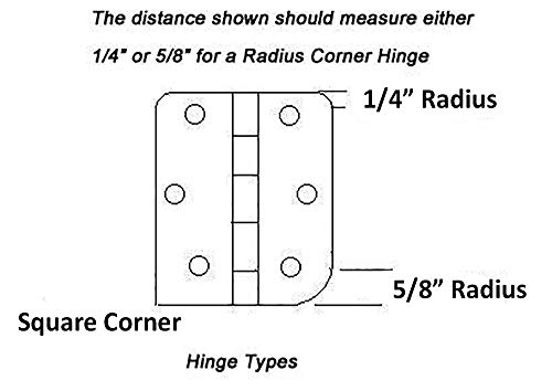 Dynasty Hardware 3-1/2" Door Hinges 5/8" Radius Corner, Oil Rubbed Bronze, 36 - Pack #TOP2