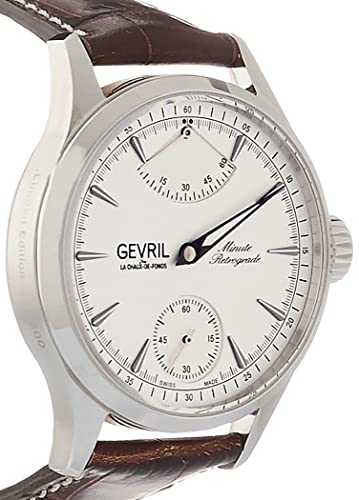 Gevril Men's Five Points Mechanical Manual Winding, Genuine Leather Strap4