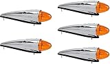 All Star Truck Parts] 5PCS 17 LED Amber Torpedo Cab Marker Roof Running Top Lights Assembly Super Br