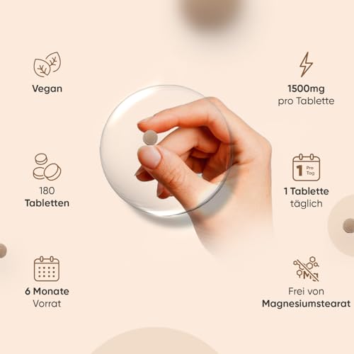 Ashwagandha KSM-66-1500 mg Ashwagandha Extrakt täglich - 5% Withanolide - 6 Monate Vorrat mit 180 vegane Tabletten - 1 Tablette täglich - Indischer Ginseng - Withania Somnifera von WeightWorld